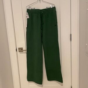 Aritzia-TNA Cozy Boyfriend Dark Green Sweatpants